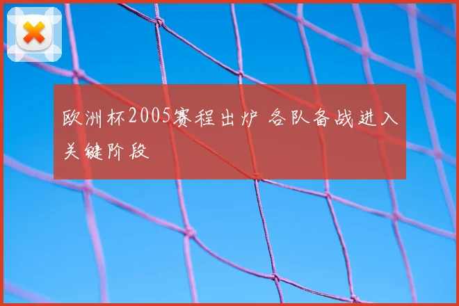 欧洲杯2005赛程出炉 各队备战进入关键阶段